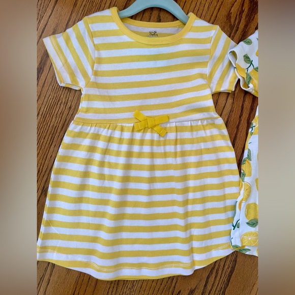 2T Lemon Dress Duo, Organic Cotton NWOT - Picture 2 of 5